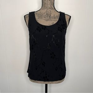 NWT Spencer Alexis Black Floral Sleeveless Top